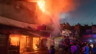 Bangladesh: Hundreds of shops were gutted in a fire in a market in Dhaka.