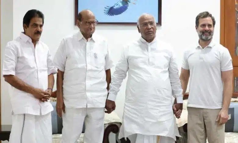 Sharad Pawar met Rahul Gandhi and Mallikarjun Kharge in Delhi