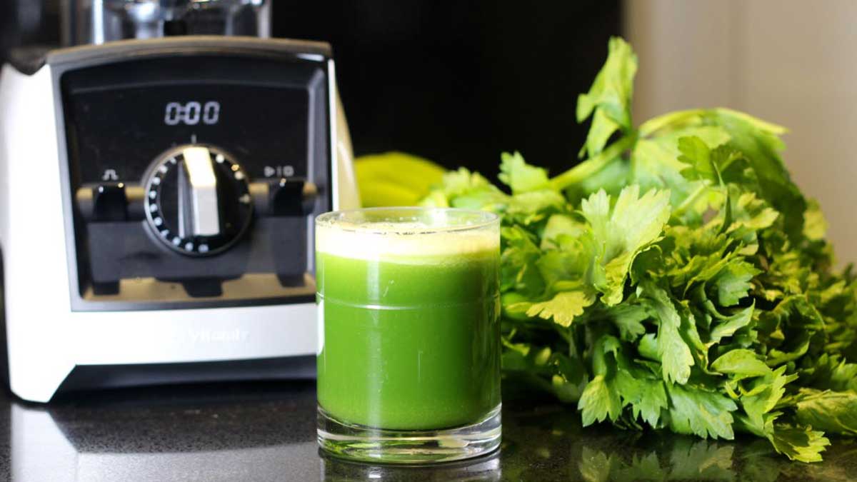 Celery Juice Natural Energy Drink for Health and Vitality