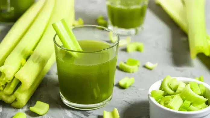 Celery Juice Natural Energy Drink for Health and Vitality