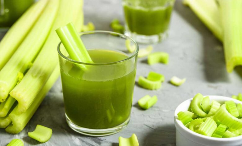Celery Juice Natural Energy Drink for Health and Vitality