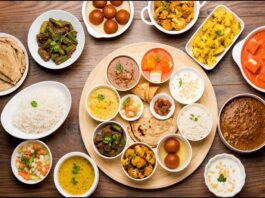 Different forms of Indian food