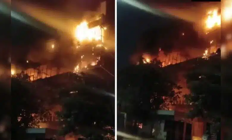 Fire breaks out in leather manufacturing company in Noida