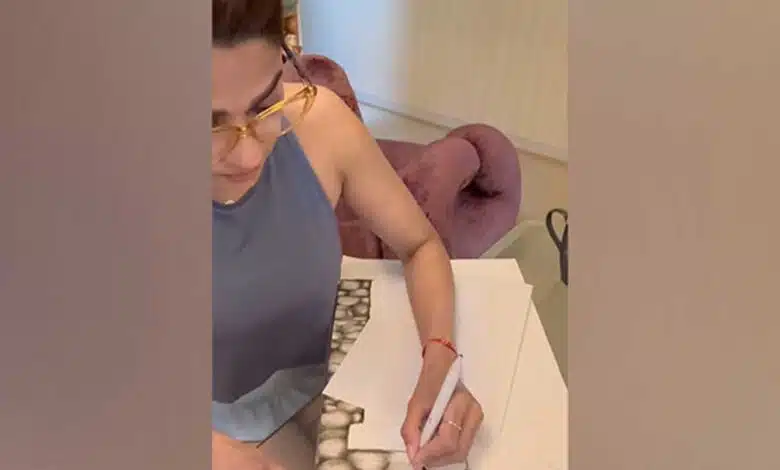shamita shetty shows off her sketching talent