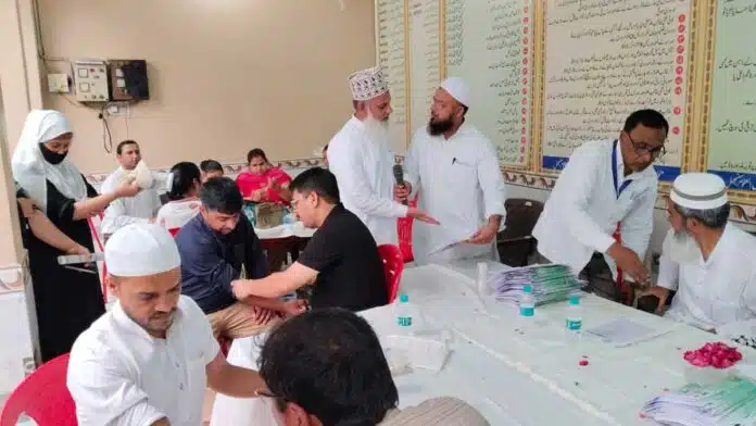 Vaccination of Haj pilgrims in Sambhal