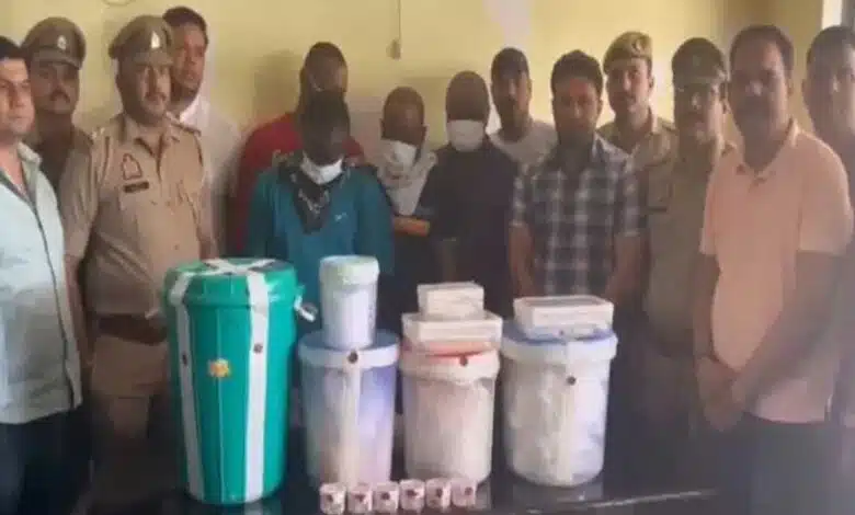 4 African people running MDMA lab in Noida arrested