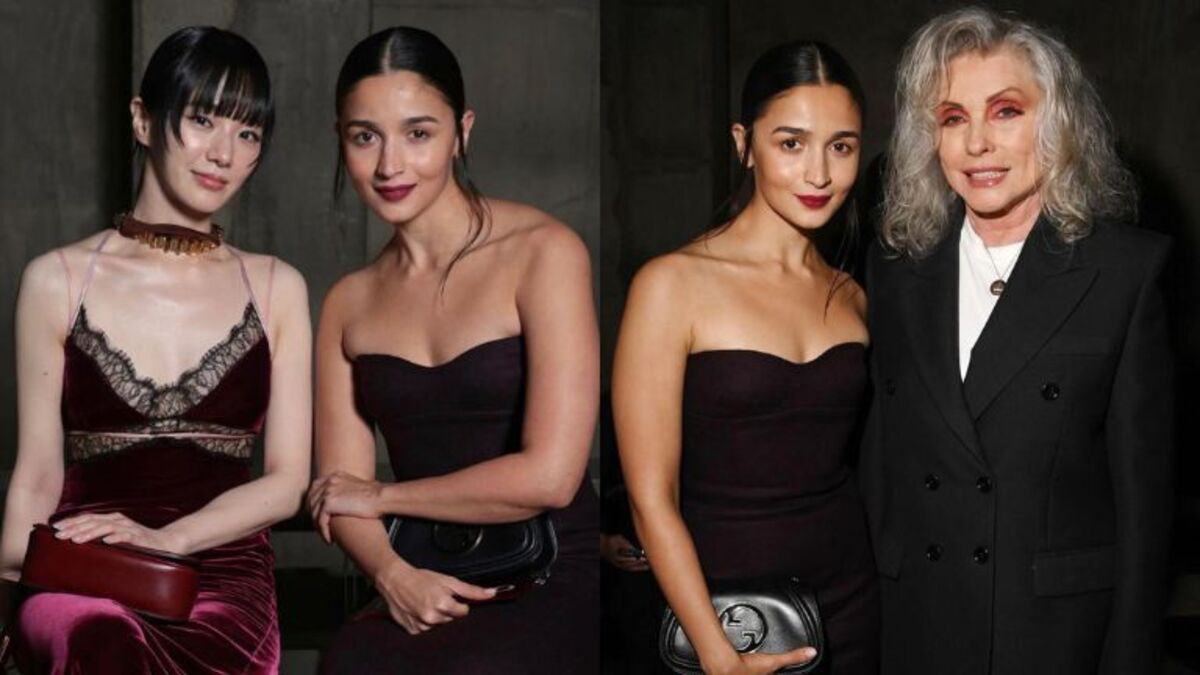 Alia Bhatt seen posing stylishly with Demi Moore at the Gucci Cruise show