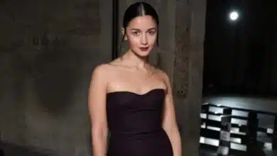 Alia Bhatt seen posing stylishly with Demi Moore at the Gucci Cruise show