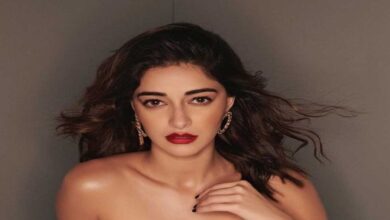 Ananya Panday looks superb in thigh-high slit gown