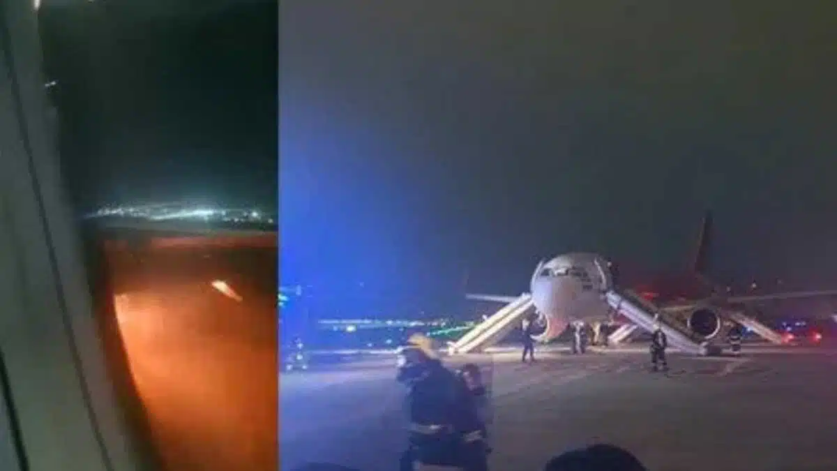 Bengaluru Engine fire of Air India Express plane emergency landing of the plane made