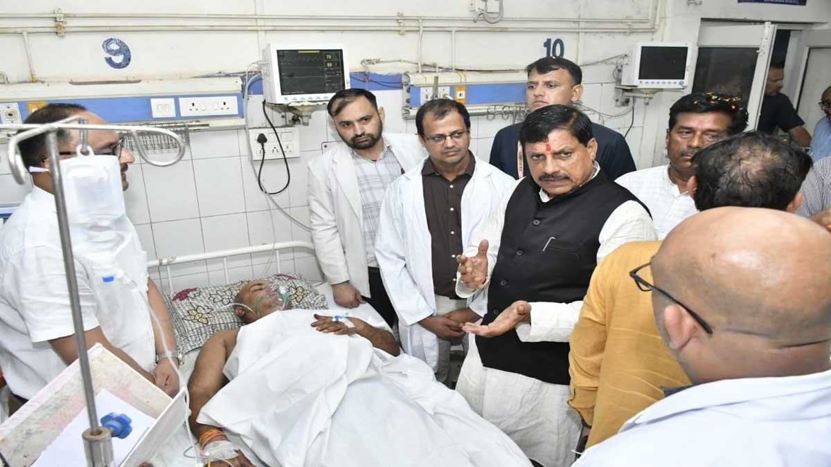 CM Mohan Yadav arrives to meet BSF soldiers injured in road accident in MP