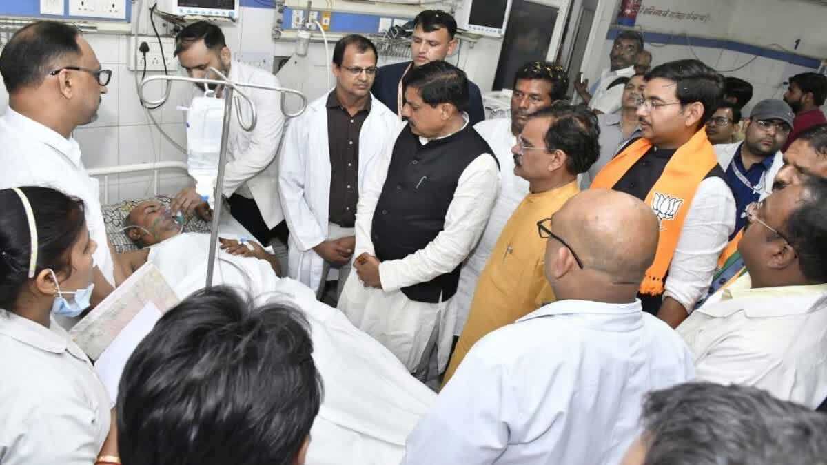 CM Mohan Yadav arrives to meet BSF soldiers injured in road accident in MP