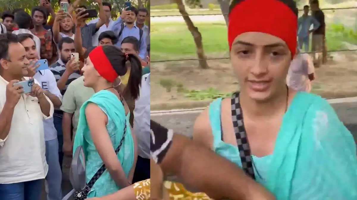 Delhi Police gave its reaction on the viral video of 'Vada Pav girl'