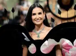Demi Moore stuns in a superb wallpaper gown at Met Gala 2024