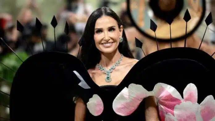 Demi Moore stuns in a superb wallpaper gown at Met Gala 2024