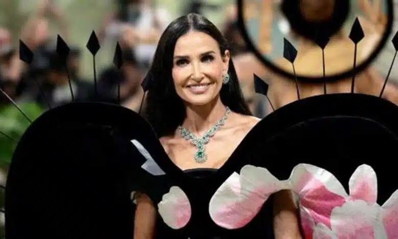 Demi Moore stuns in a superb wallpaper gown at Met Gala 2024