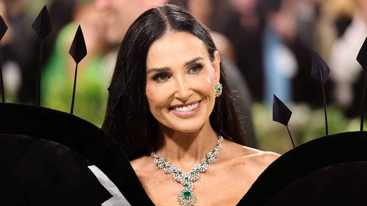 Demi Moore stuns in a superb wallpaper gown at Met Gala 2024