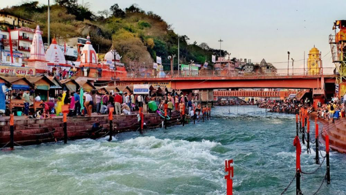 Devotees come to Haridwar to celebrate Ganga Saptami at Har Ki Pauri