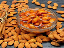How does eating almonds help in building the body