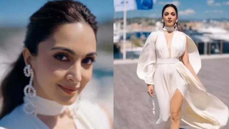 Kiara Advani ने Cannes में अपने पहले लुक में दिव्य झलक बिखेरी