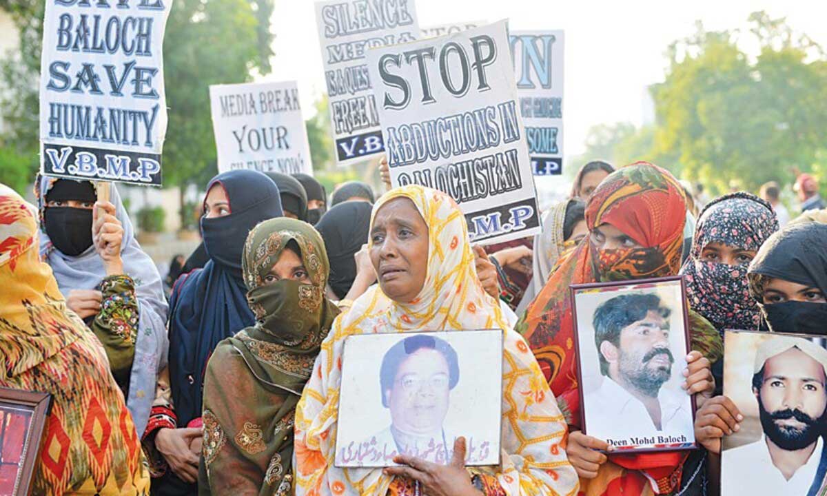 9th day of protests for the return of disappeared victims in Pakistan