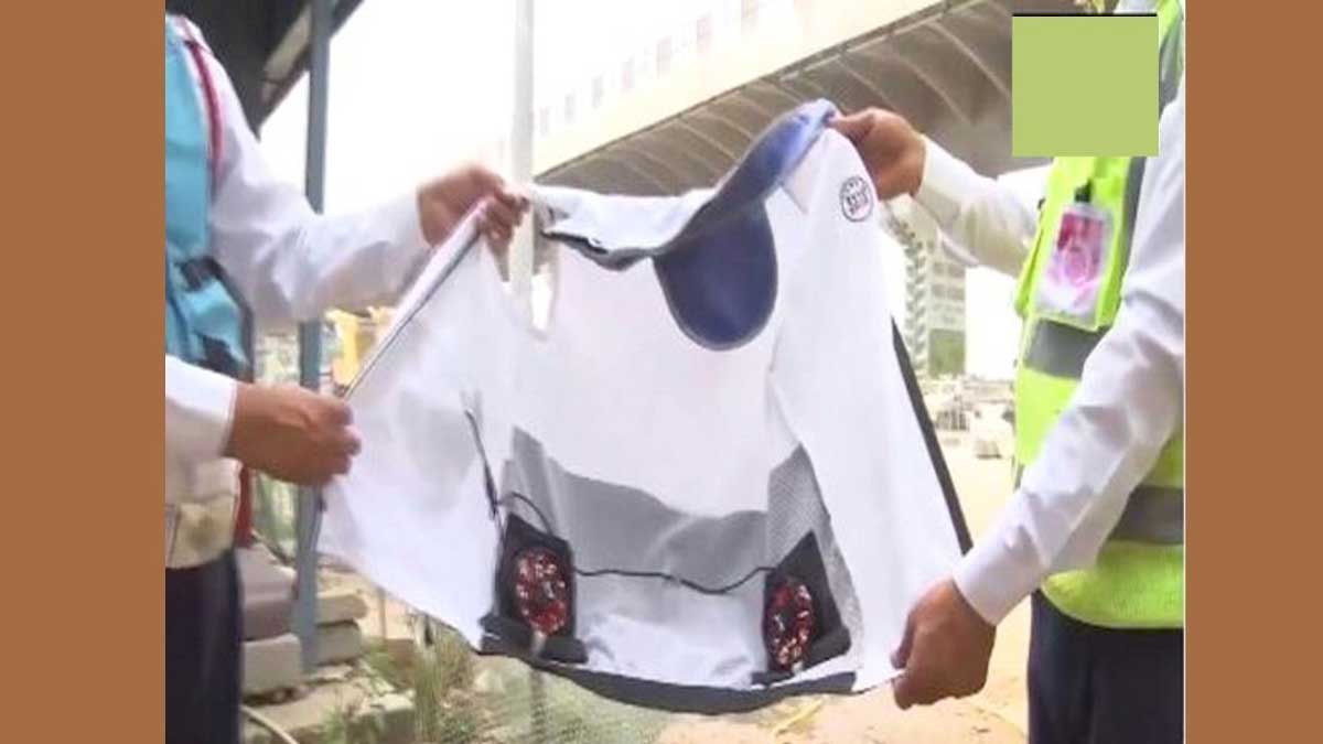 Gurugram: Traffic police personnel given 'AC jackets' to deal with the scorching heat