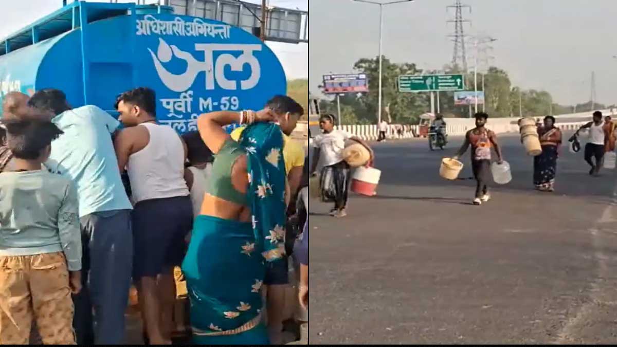 Residents of Delhi's Geeta Colony forced to collect water from tankers