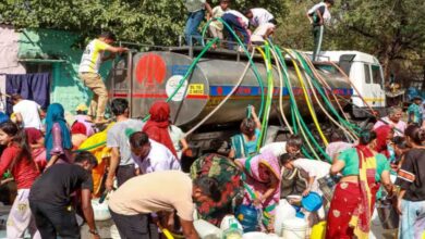 Residents of Delhi's Geeta Colony forced to collect water from tankers
