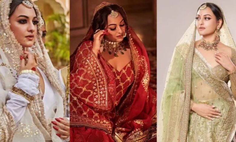 Sonakshi Sinha looked very beautiful in bridal look