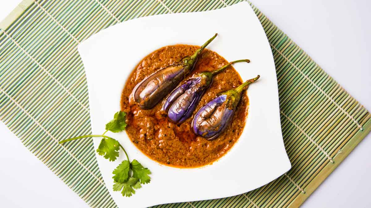 Stuffed brinjal like a dhaba, this way the taste of the vegetable doubles