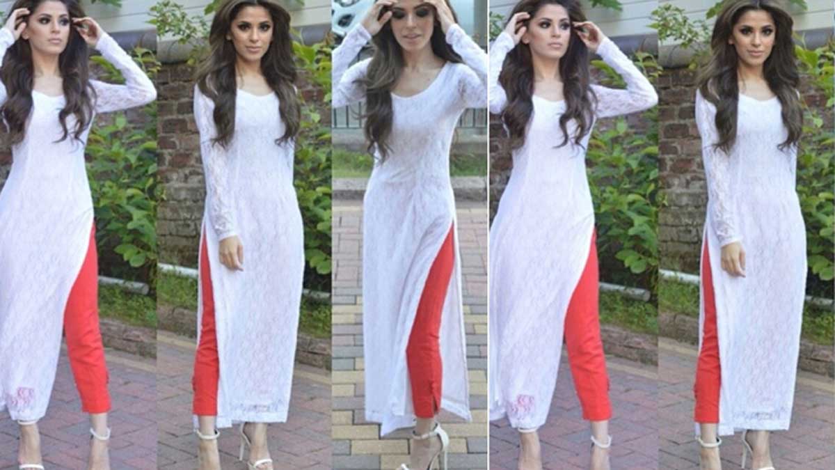 Wear this design of white kurti in office, Desi look