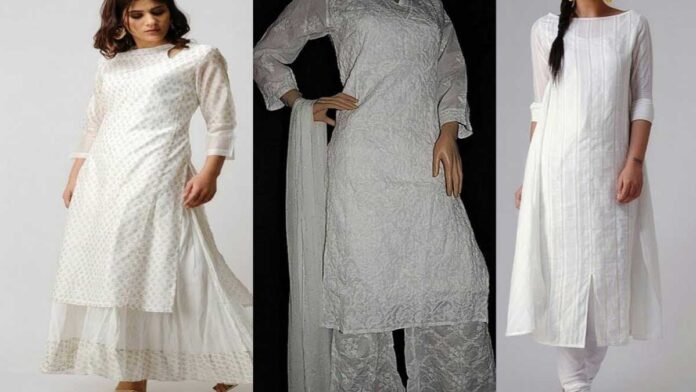 Wear this design of white kurti in office, Desi look