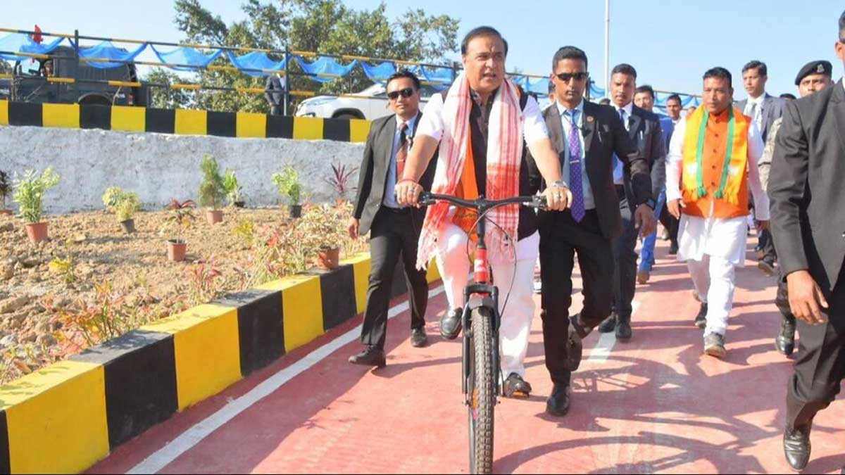 World Bicycle Day Assam CM Himanta Biswa Sarma participated in a bicycle rally