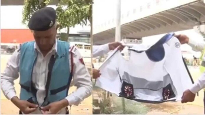 Gurugram: Traffic police personnel given 'AC jackets' to deal with the scorching heat