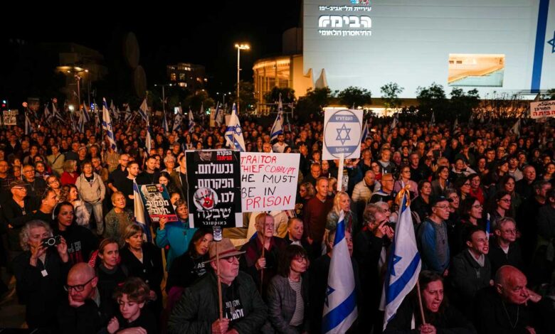 People protested against the government in Israel