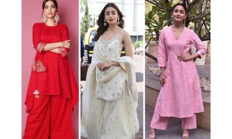 4 Modern Sweetheart Neck Kurti Designs