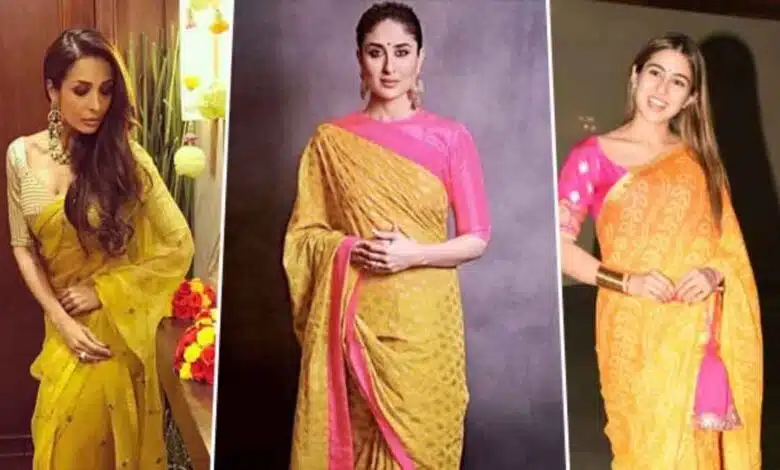 6 Vibrant Yellow Sarees By B-Town Divas For Haldi Ceremony 