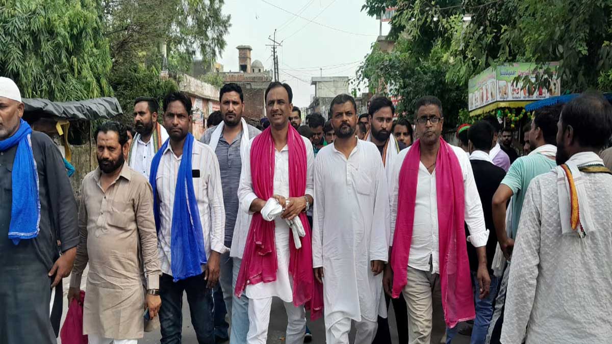 Alam procession taken out in memory of Hazrat Abbas in Sambhal