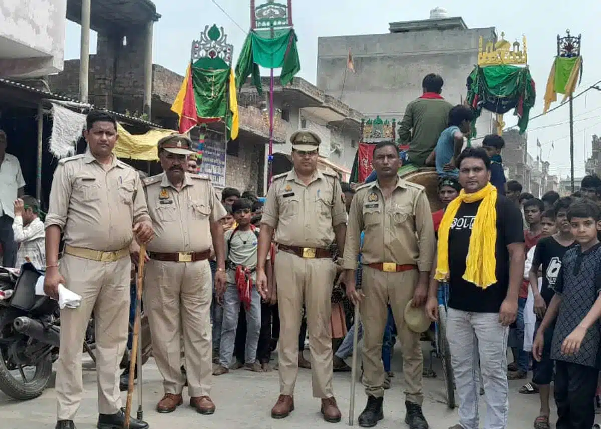 Alam procession taken out in memory of Hazrat Abbas in Sambhal