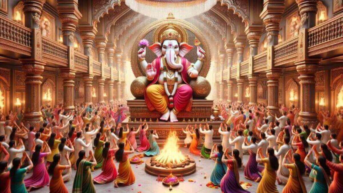 By listening to the morning prayer, Lord Ganesha becomes pleased and fulfills all the wishes