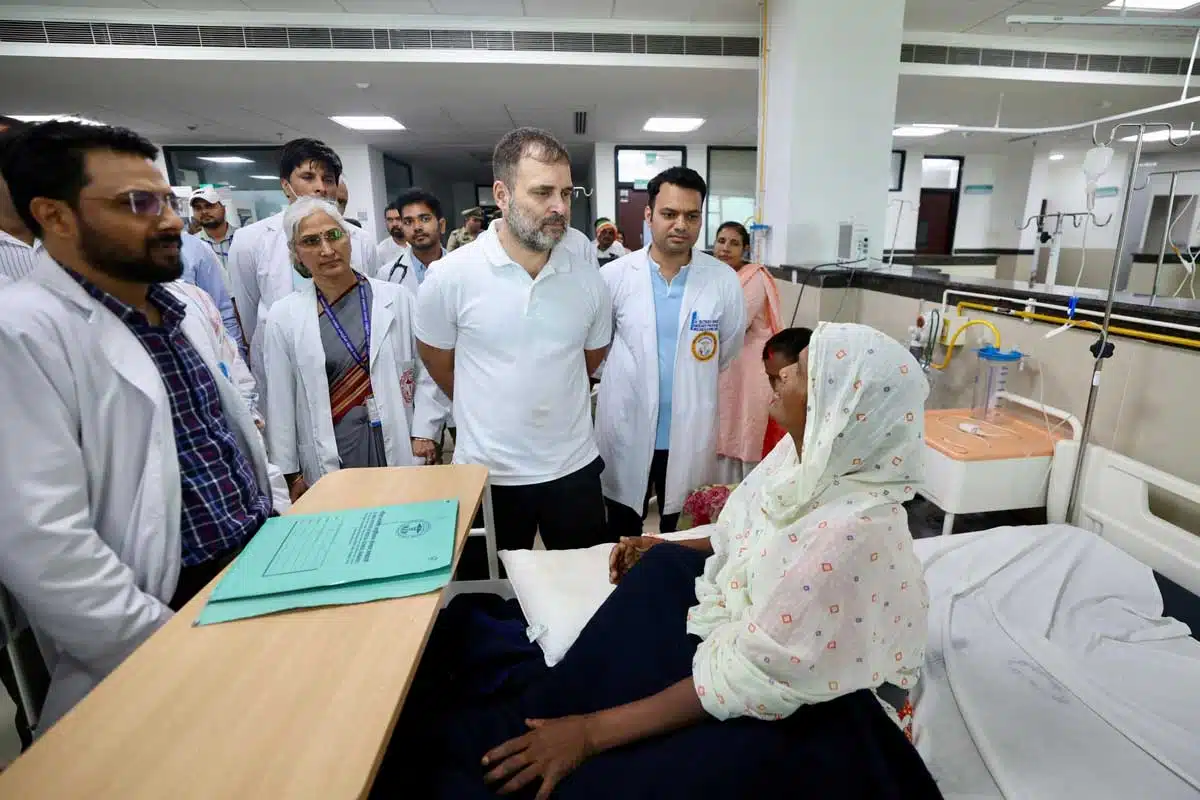 Congress leader Rahul Gandhi inspected Rae Bareli AIIMS