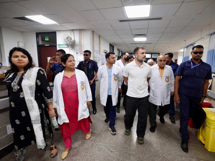 Congress leader Rahul Gandhi inspected Rae Bareli AIIMS