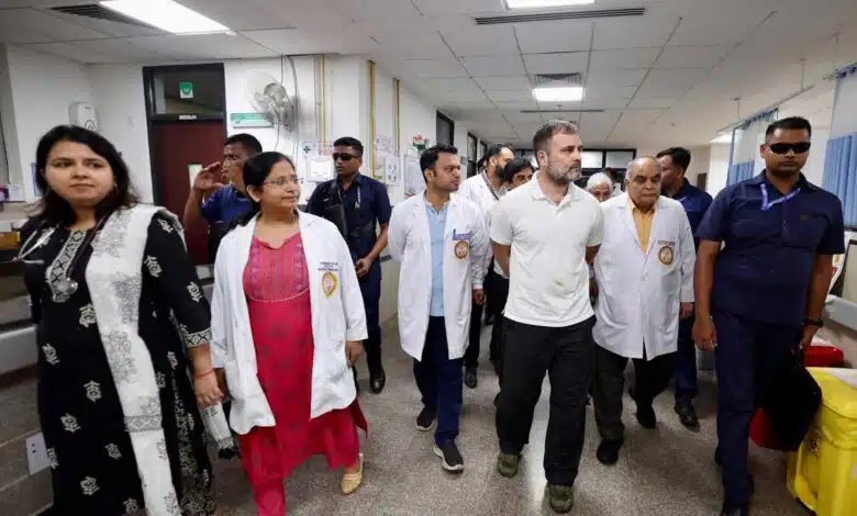 Congress leader Rahul Gandhi inspected Rae Bareli AIIMS