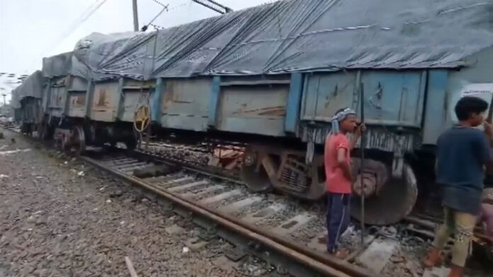 Goods train derailed at Bhubaneswar railway station in Odisha