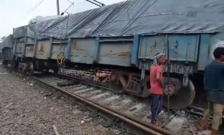 Goods train derailed at Bhubaneswar railway station in Odisha