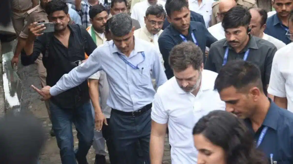 Hathras stampede Congress leader Rahul Gandhi meets victims families