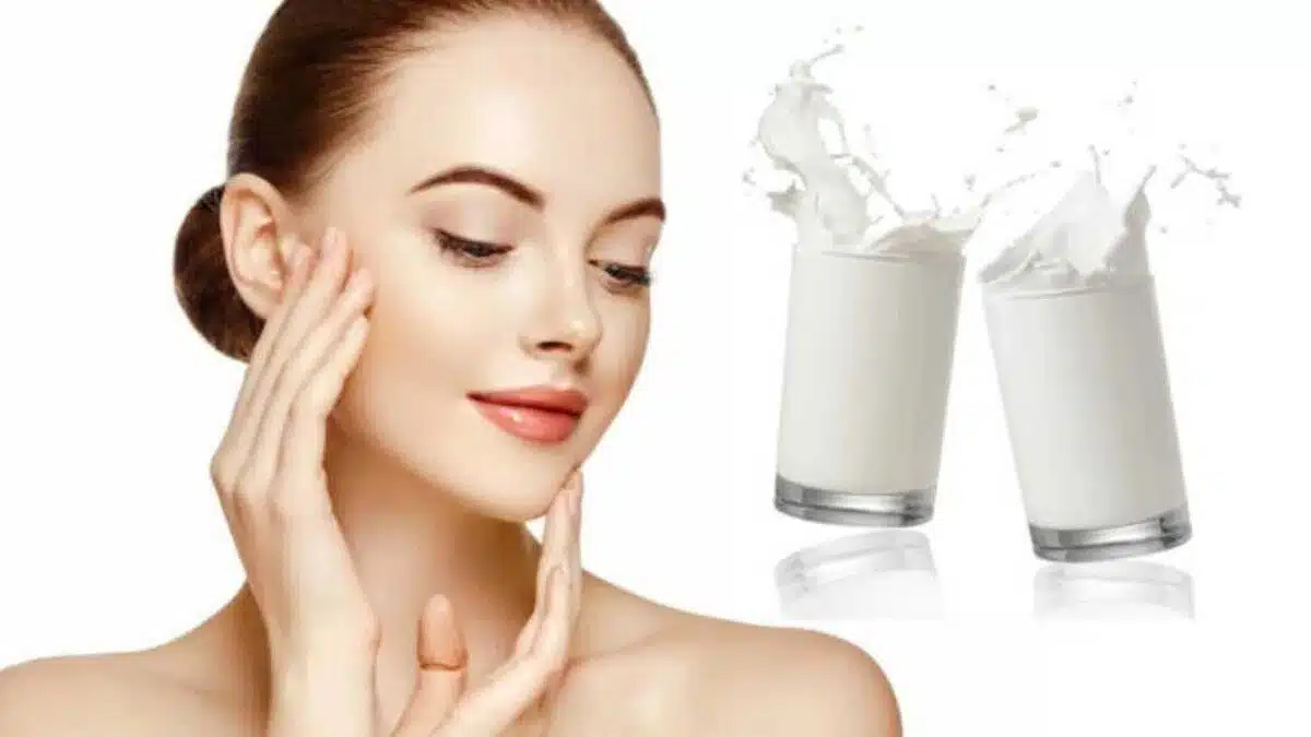 How should raw milk be applied on the face