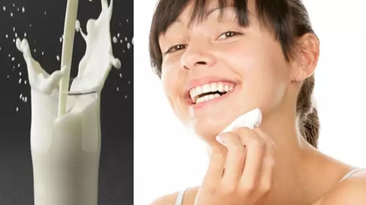 How should raw milk be applied on the face