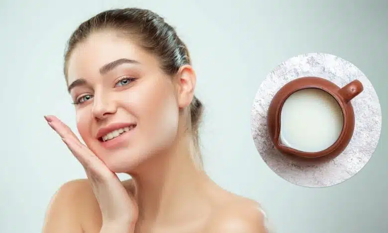 How should raw milk be applied on the face