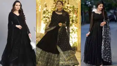 If you like black color then wear these latest design Anarkali Suits